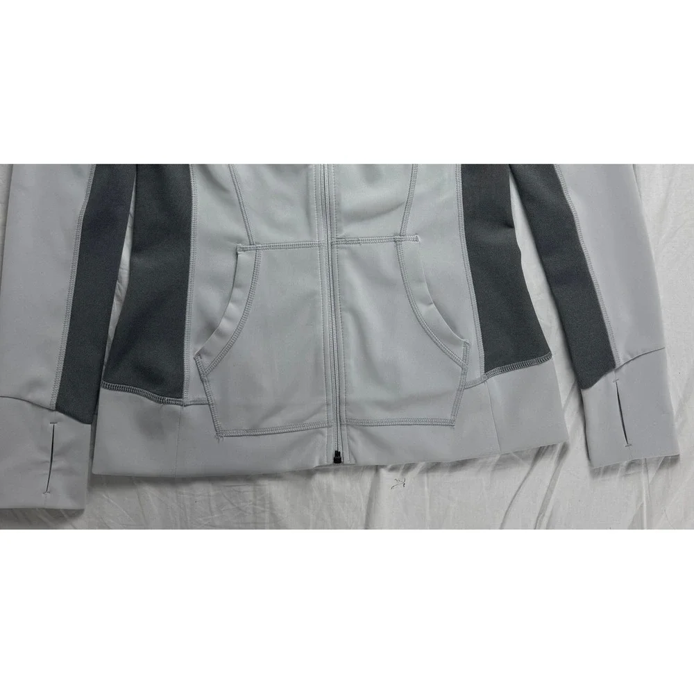 Athleta Women's Gray Full Zip‎ Hooded Athletic Jacket Size S